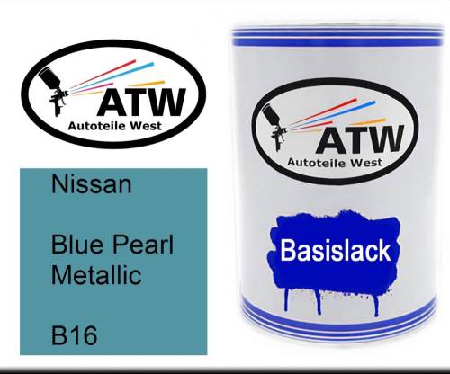 Nissan, Blue Pearl Metallic, B16: 500ml Lackdose, von ATW Autoteile West.